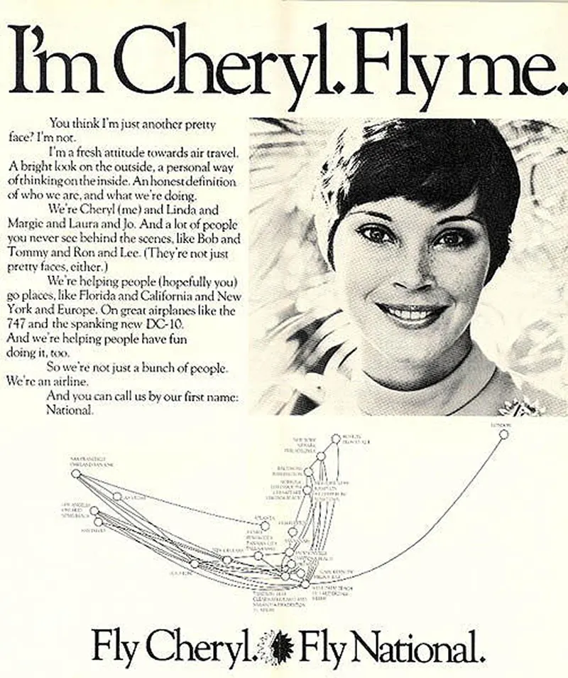 The Bold and Controversial "Fly Me" Ad Campaign of the 1970s