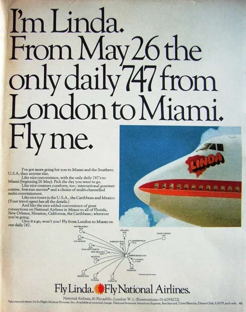 The Bold and Controversial "Fly Me" Ad Campaign of the 1970s