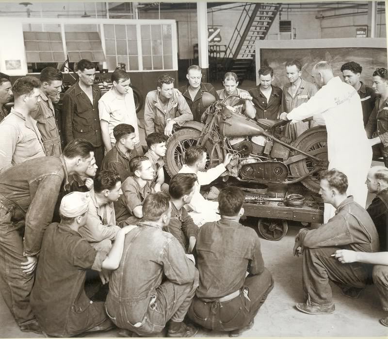 Historical Photos of Harley-Davidson Motorcycles and Production in Their Infancy from the Early 20th Century