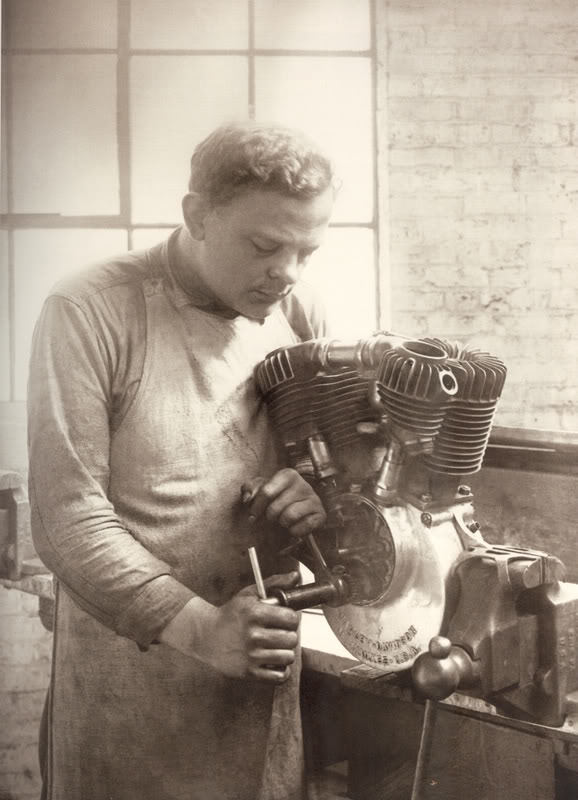 Historical Photos of Harley-Davidson Motorcycles and Production in Their Infancy from the Early 20th Century