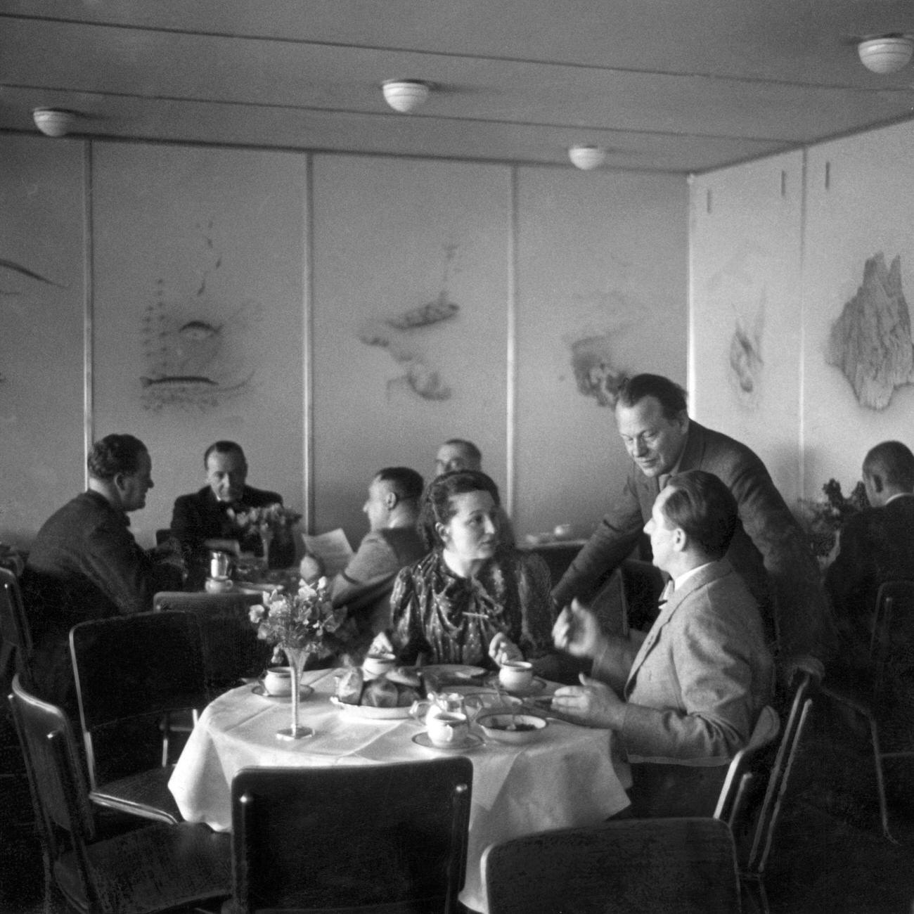 Dining Room of the Hindenburg, April 1936