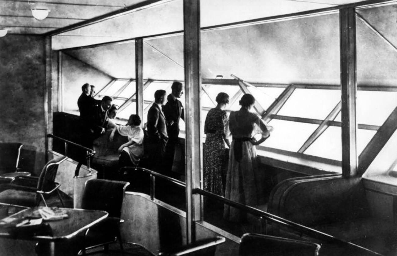 Lounge Interior of the Airship Hindenburg