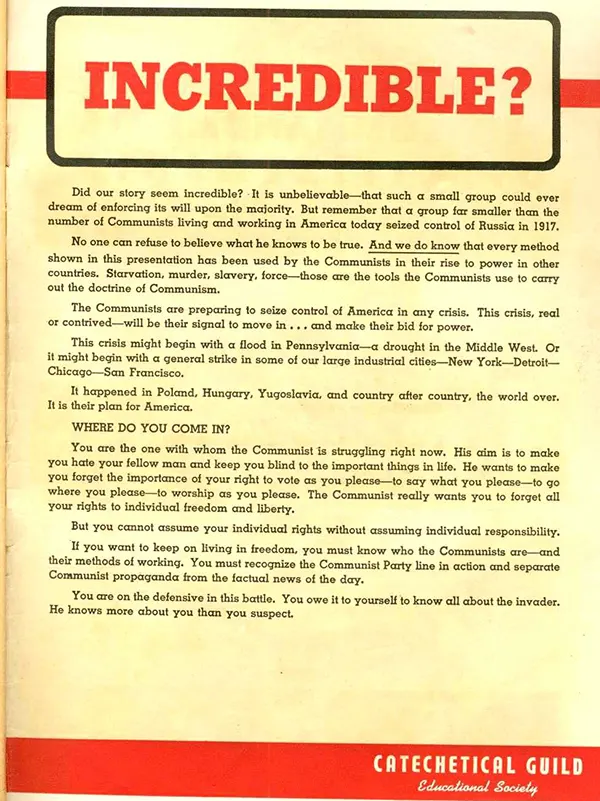 Is This Tomorrow: America Under Communism! A Vivid Comic Book of 1947 America's Communist Fears