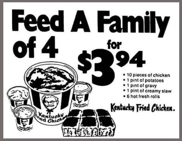 KFC advertisement, 1972.