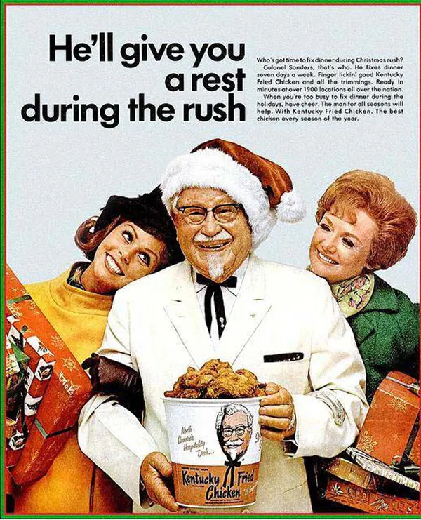 KFC "Finger Lickin’, Christmas," 1968.