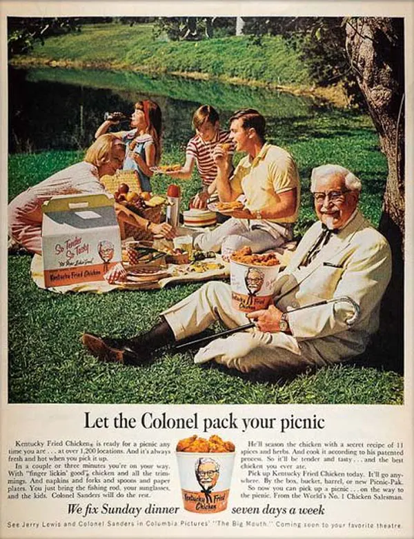 KFC "Let the Colonel pack your picnic," 1967.