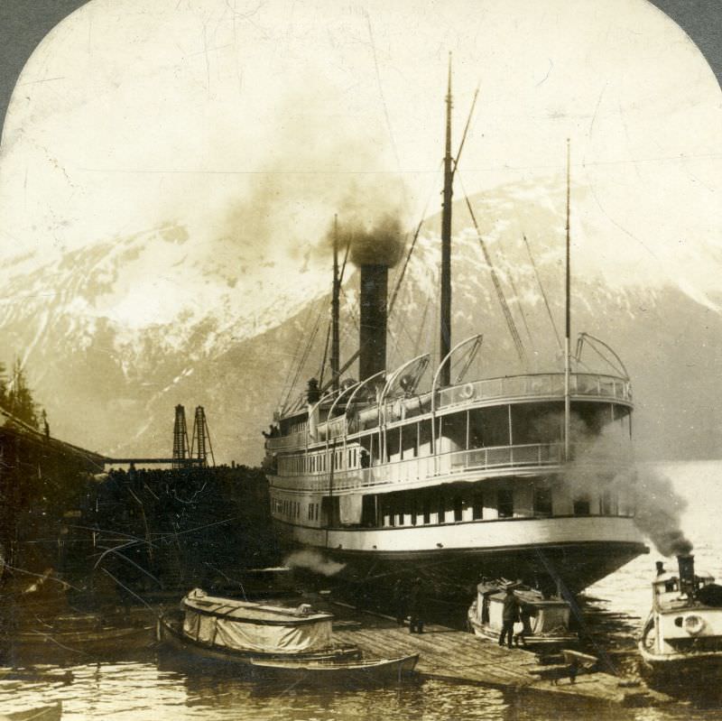 The City of Seattle at Skaguay Wharf, Alaska.