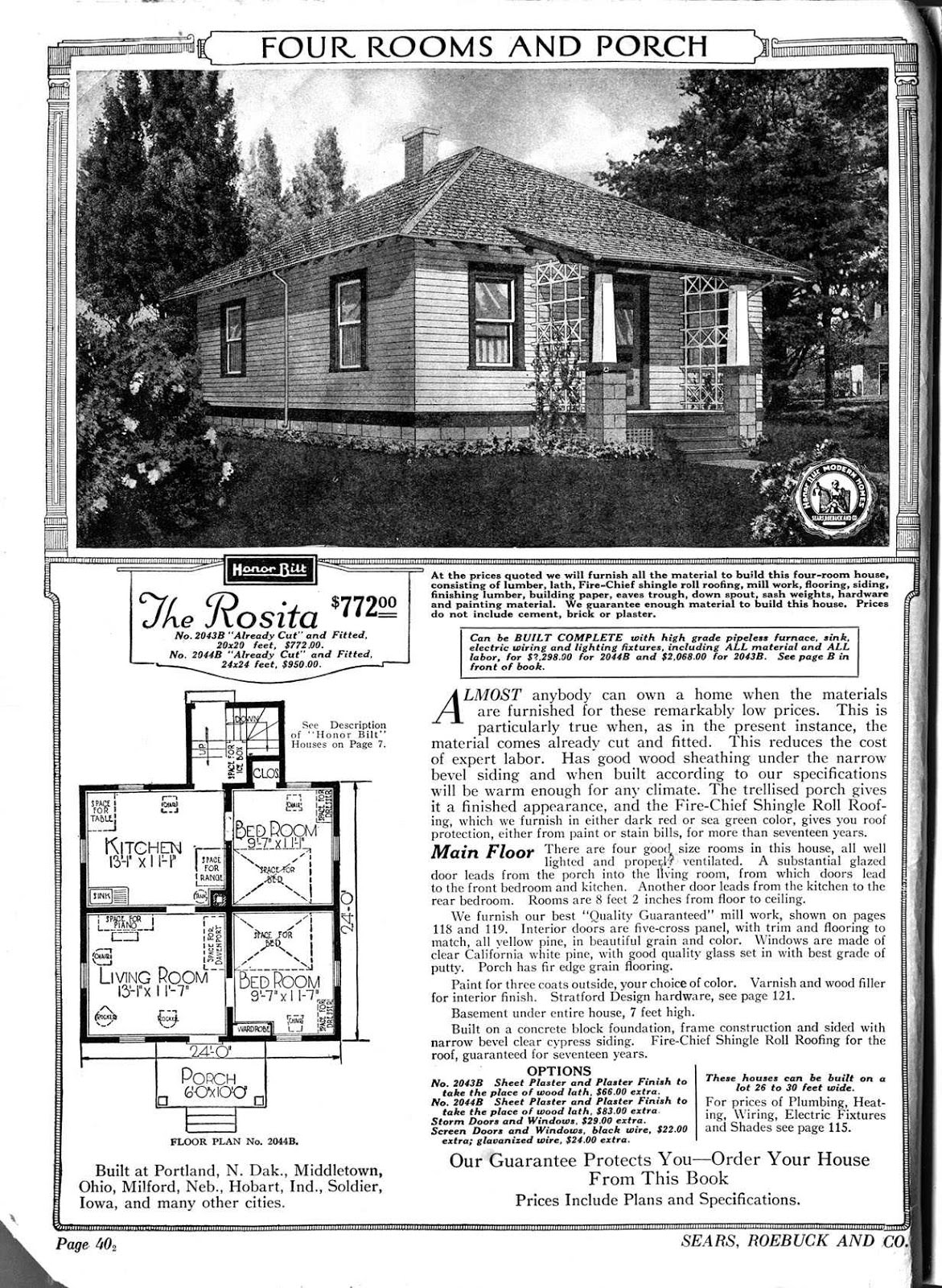 The History of Mail Order Houses Sold by Sears in the Early 20th Century