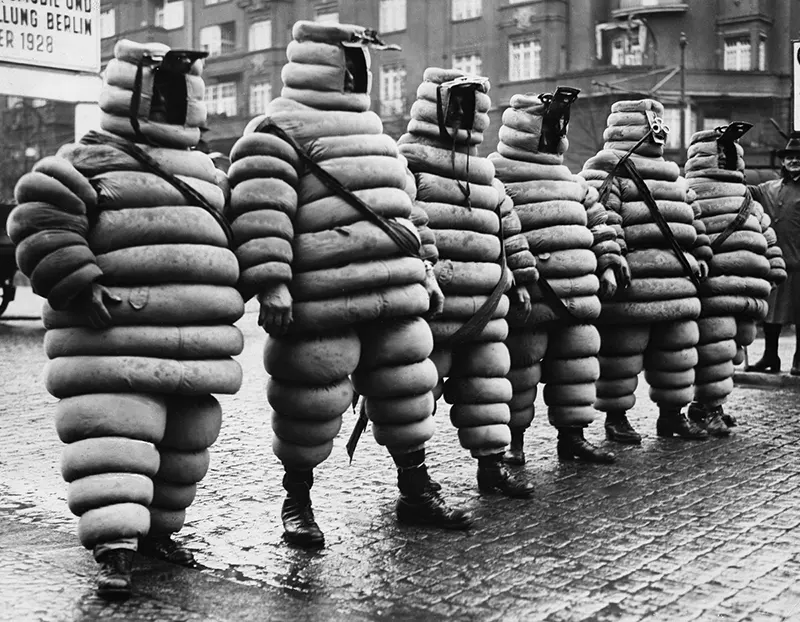 Group of Michelin Men in Berlin, 1928.