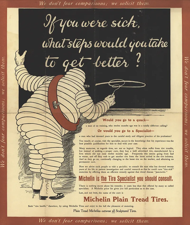 The Original Michelin Man of Michelin Tires in Chilling Vintage Advertising Photos