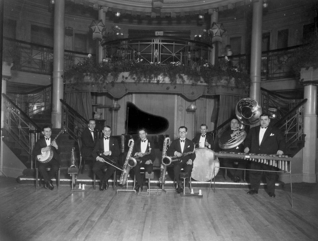 Teddy Brown's Band Playing at Cafe de Paris, London, 1925