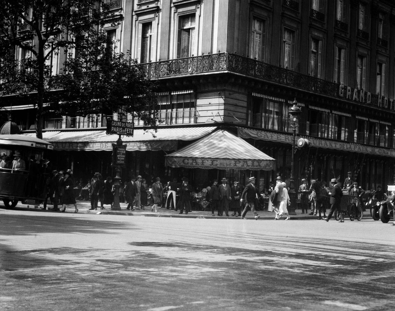 Cafe De La Paix, Grand Hotel Paris, 1920s