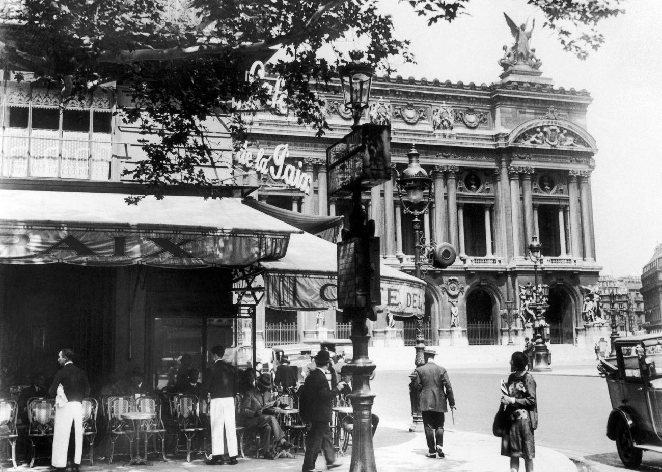 The Cafe De La Paix, Place De L'Opera, Paris, 1925