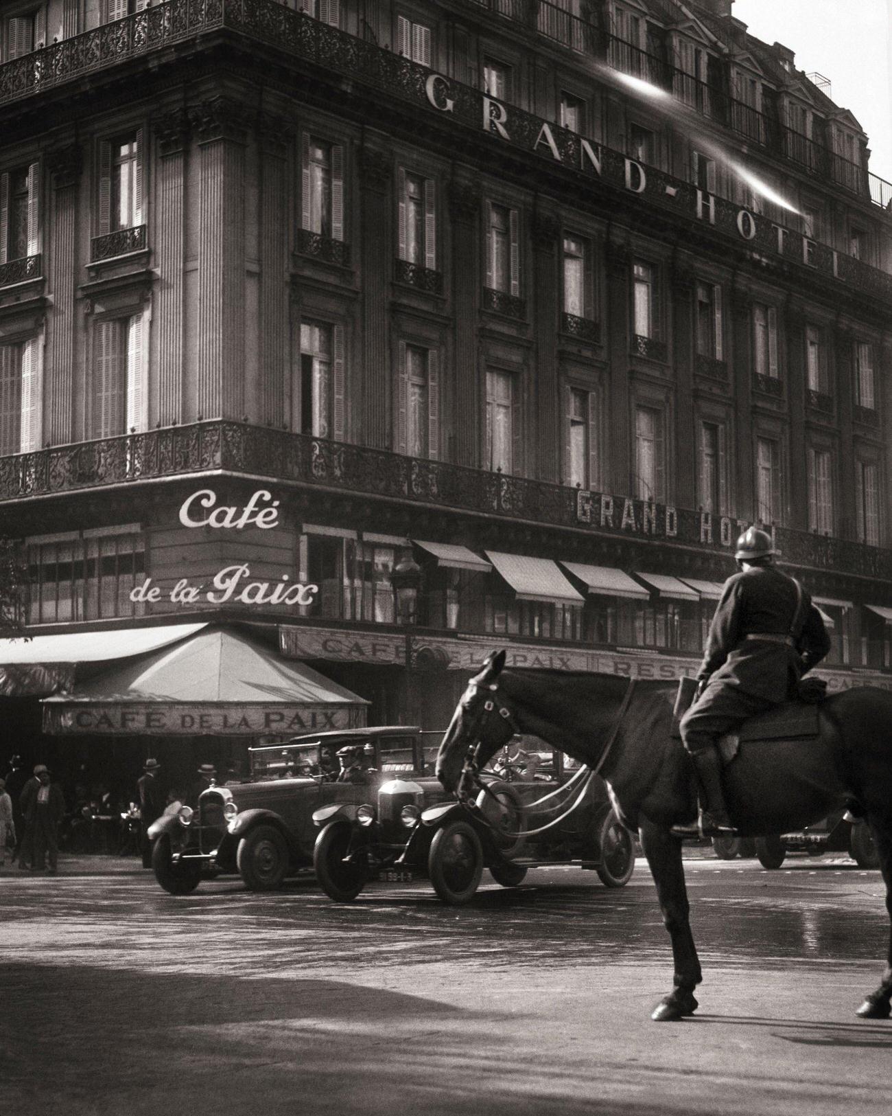 Famous Cafe De La Paix, Grand Hotel, Place De L'Opera, Paris, 1920s