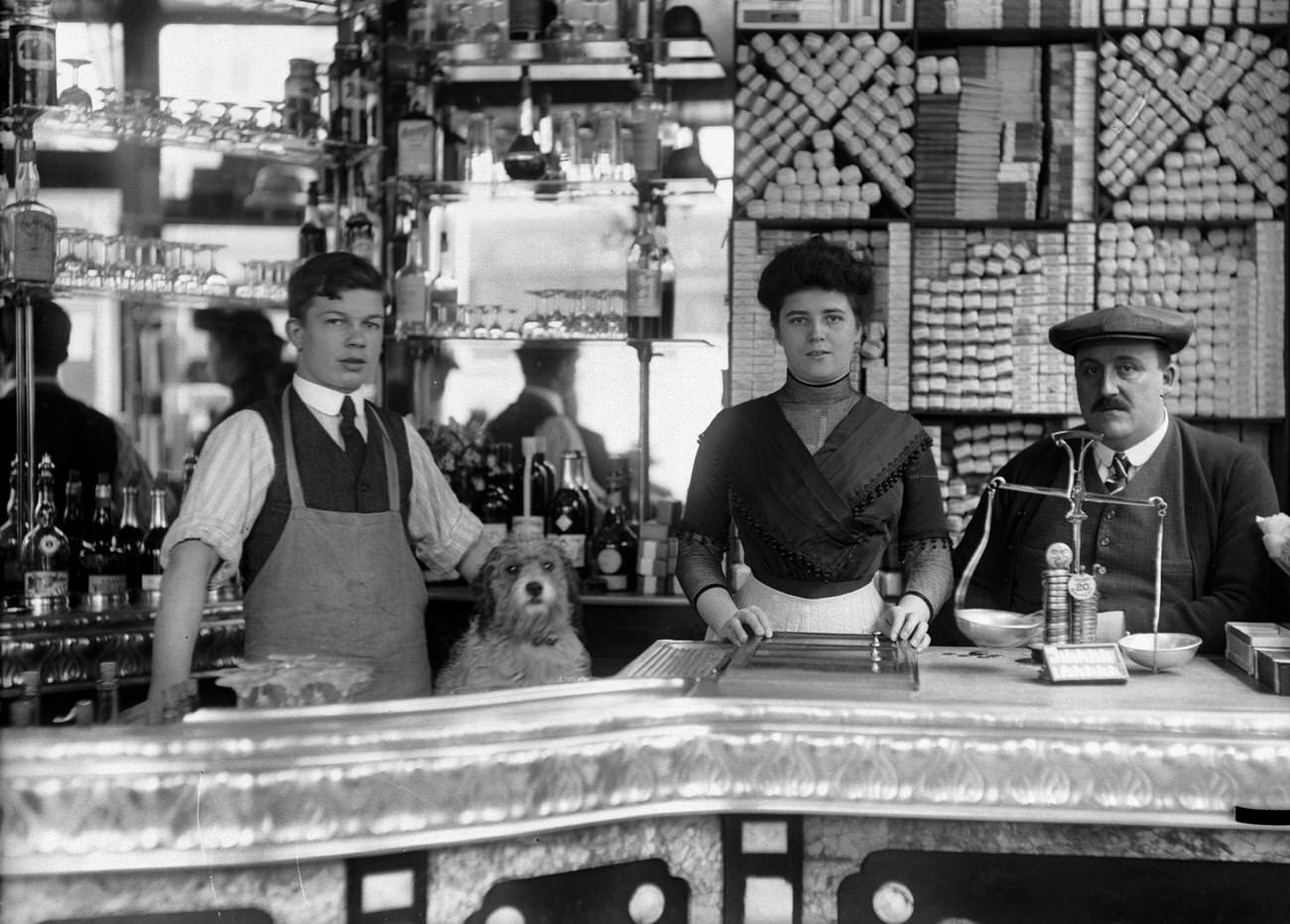 Bar of a Cafe-Tobacco Shop in Paris, Early 1920s