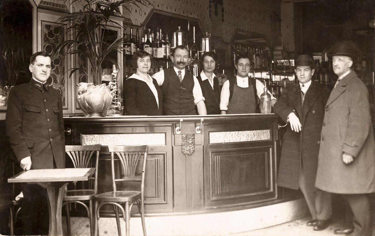 Interior of a Cafe in Paris, 1920