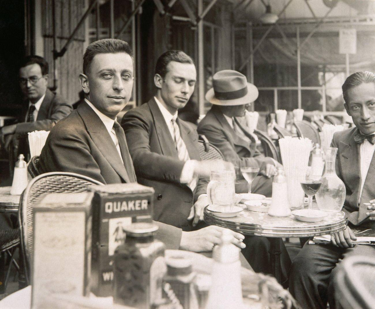 Surrealist Poet Robert Desnos at a Cafe Terrace, Paris, Bibliotheque d'Art et d'Archeologie