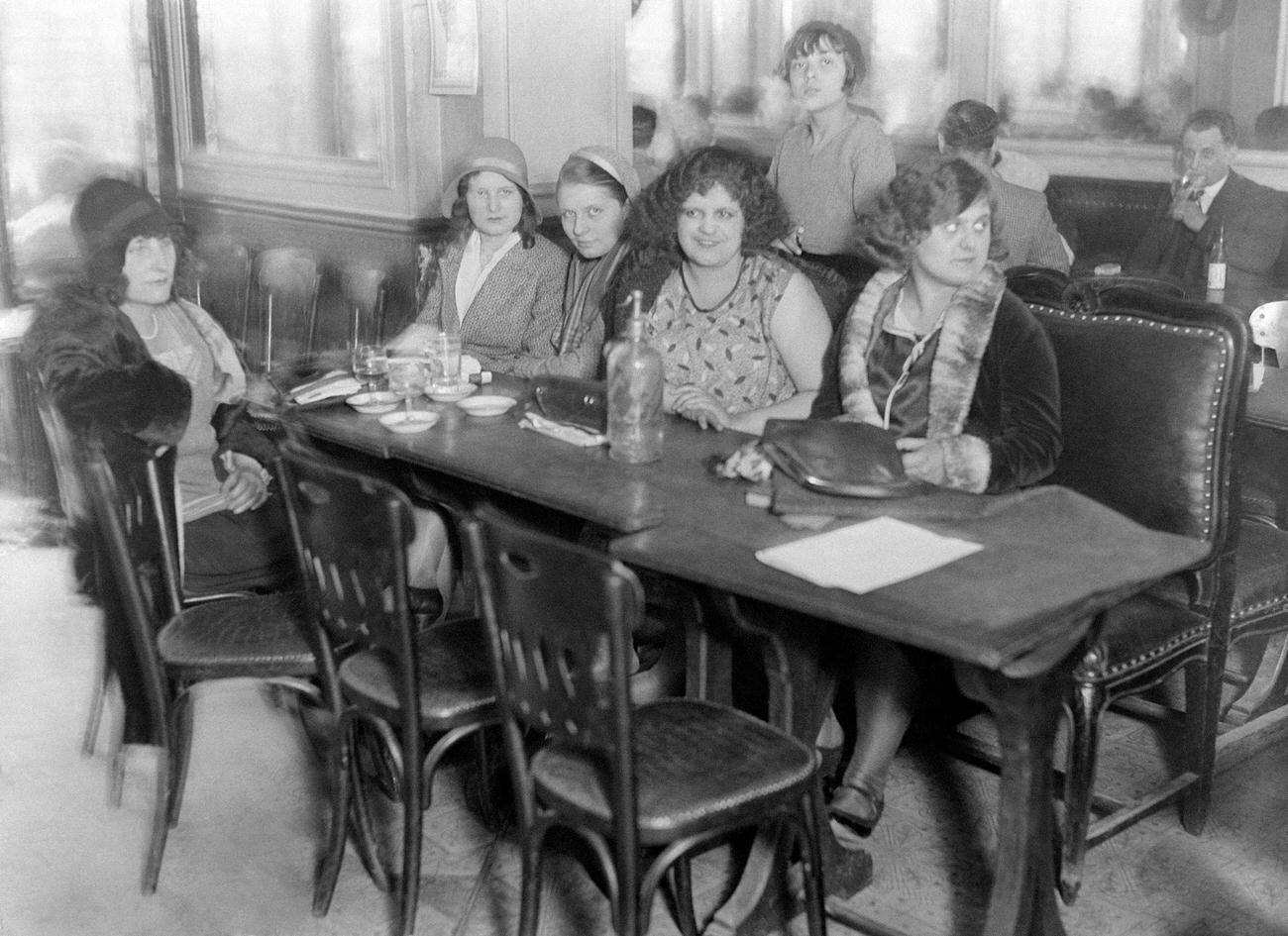 Patrons at Café-Bar Léon, Paris, 1930