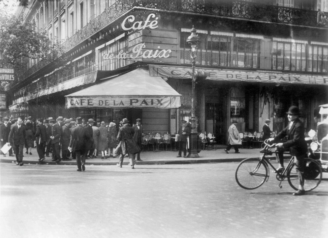 Cafe De La Paix at Place De L'Opera, Paris, 1930