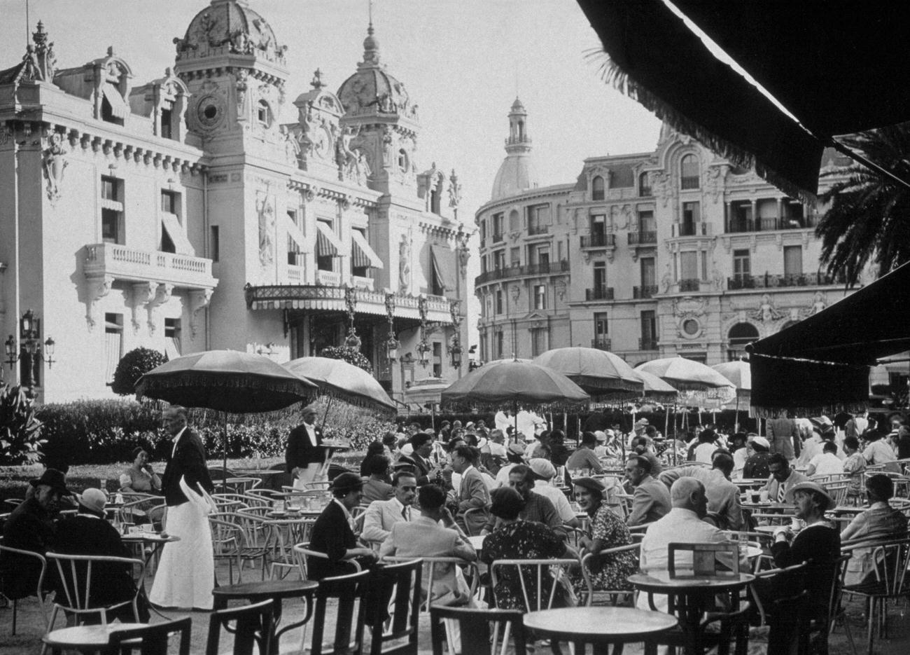 Customers at Cafe de Paris, Monte Carlo, Near the Casino, Circa 1934