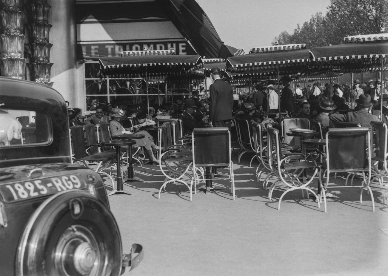 Cafe 'Le Triomphe' Terrace, Avenue des Champs Elysées, Paris, 1935