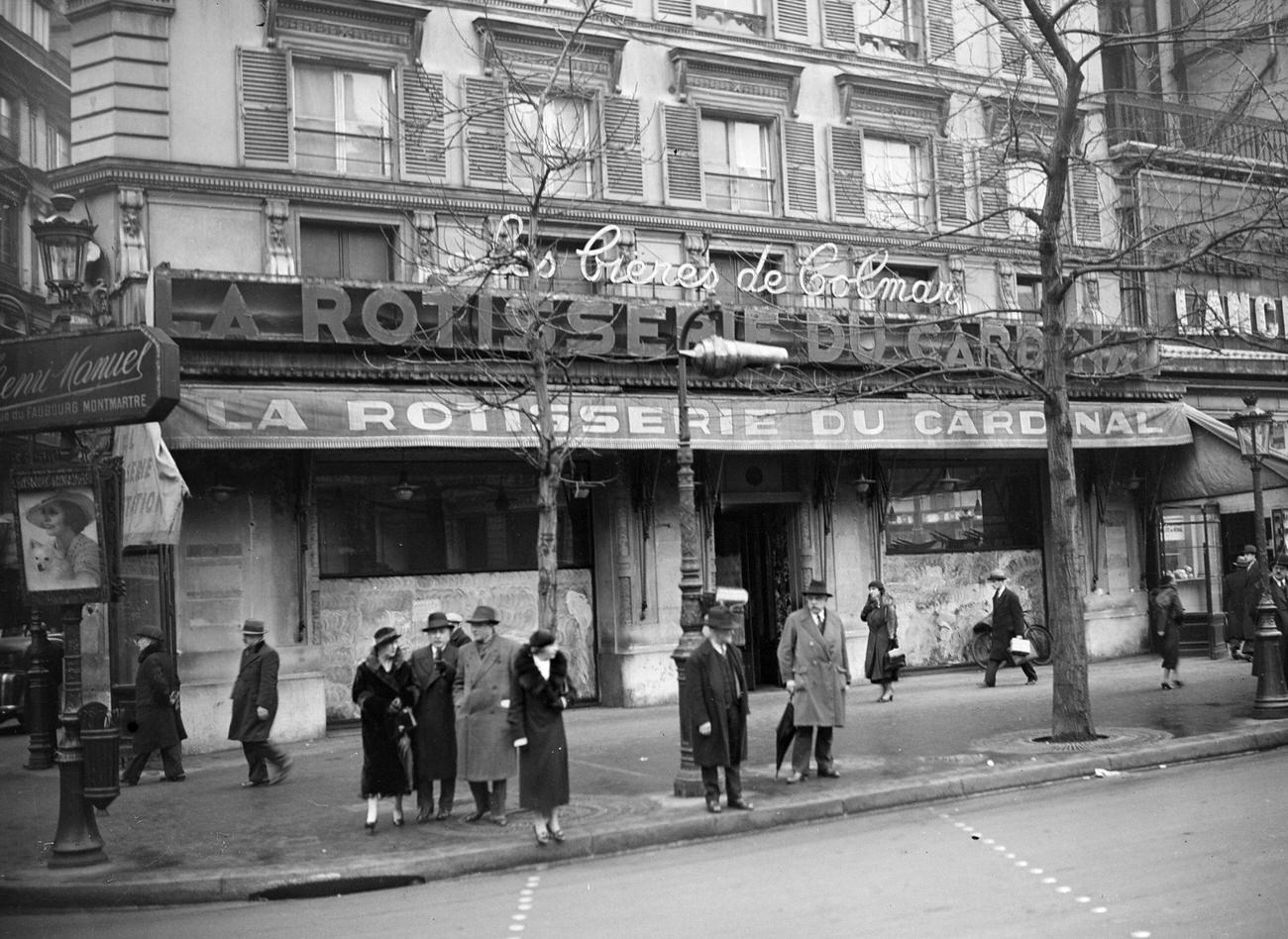 'La Rotisserie du Cardinal' Cafe Closure, Paris Boulevards, 2 February 1935