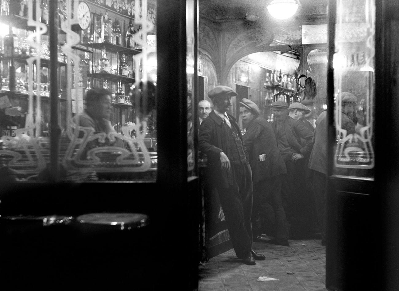 Cafe in the Halles District, Paris, 1936