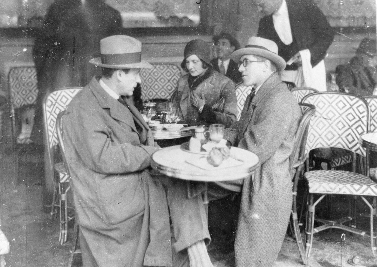 Walter Gropius and Le Corbusier at a Parisian Cafe, 1930