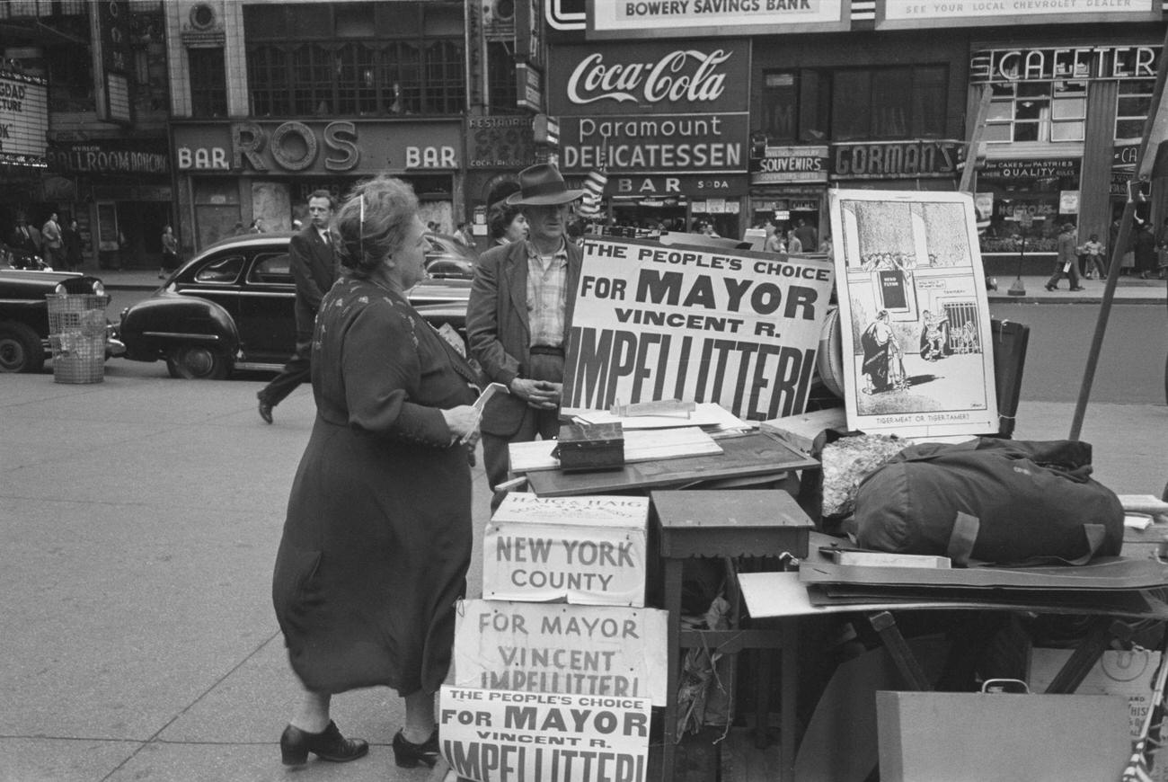 New York City petition for acting Mayor Vincent R. Impellitteri, 1950.