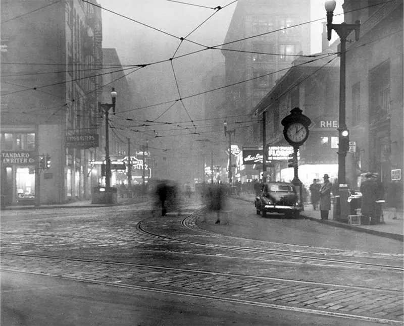 Pittsburgh's smog, once seen as a symbol of industrial progress.