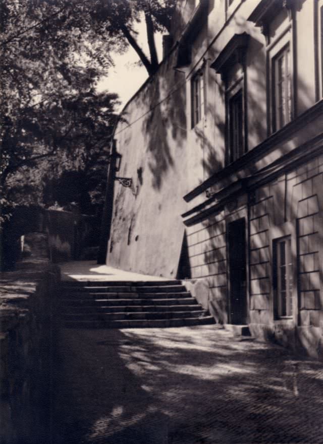 The Old Castle Steps in Prague, 1945.