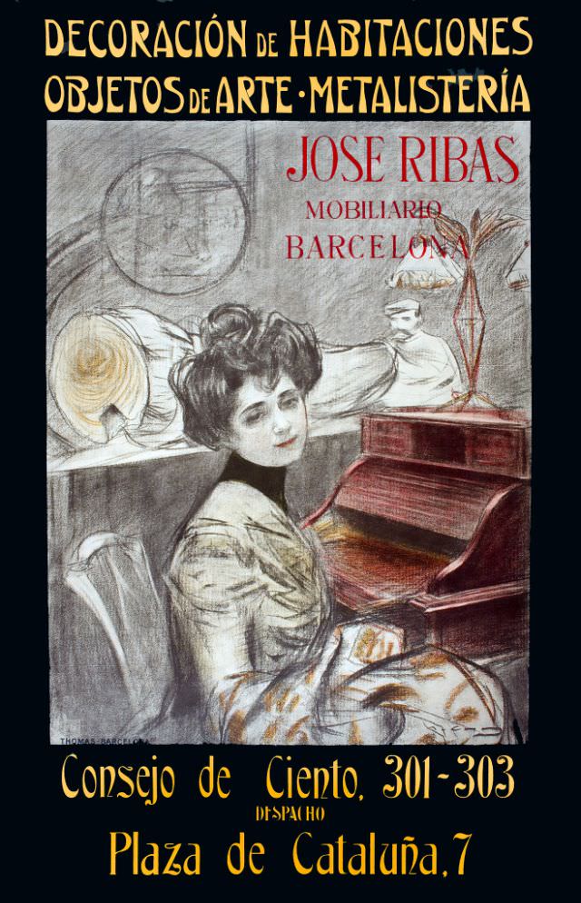 José Ribas Mobiliario, Barcelona, 1902