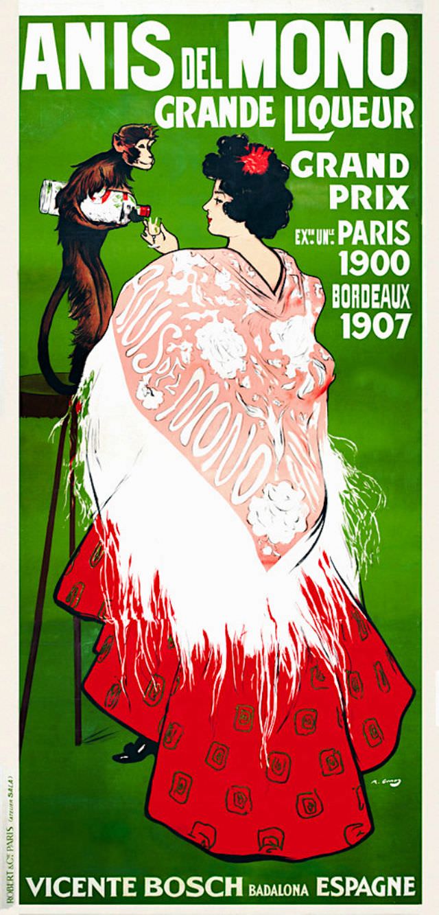 Anís del mono, circa 1907