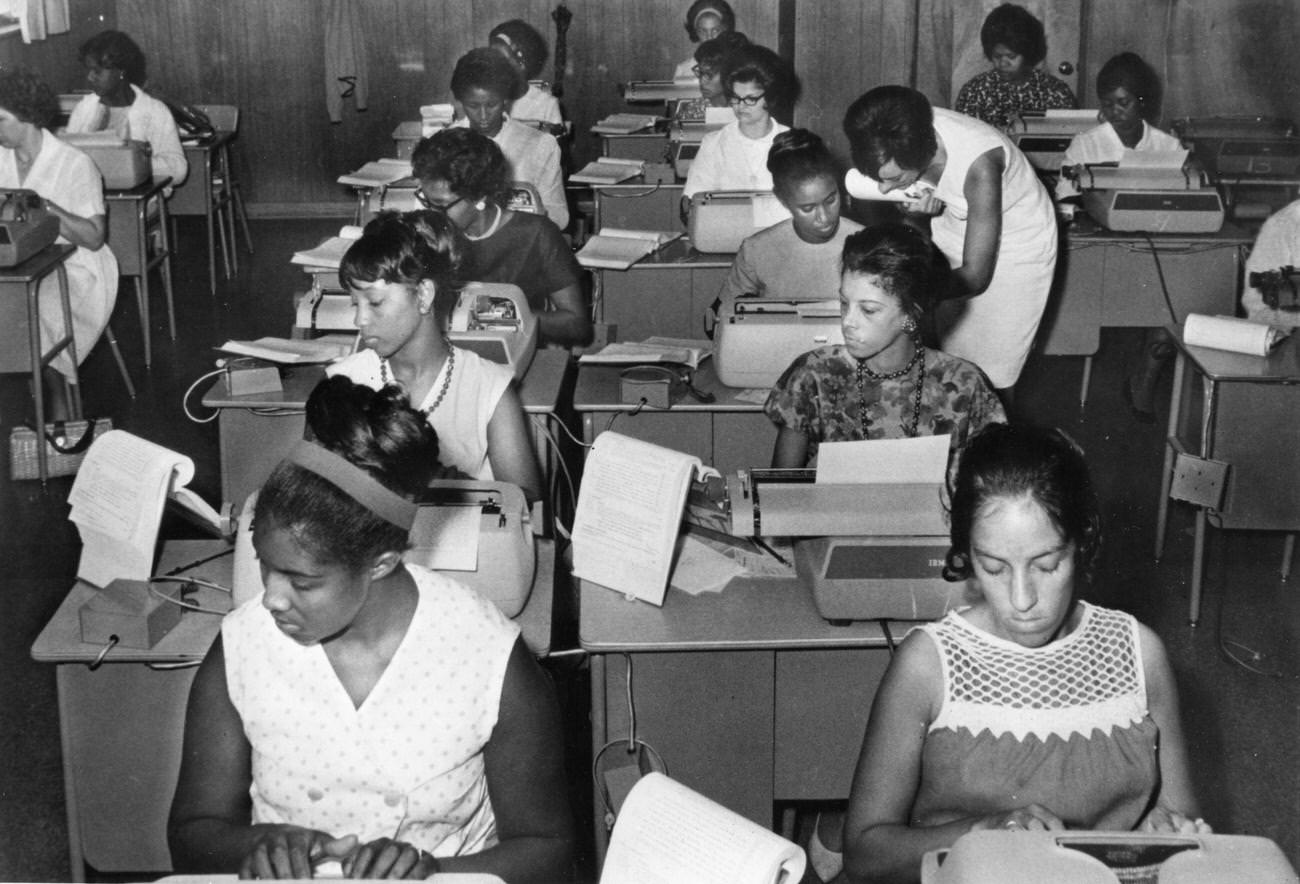 Project SEESAW Typing and Secretarial Skills Class, Louisiana, 1967