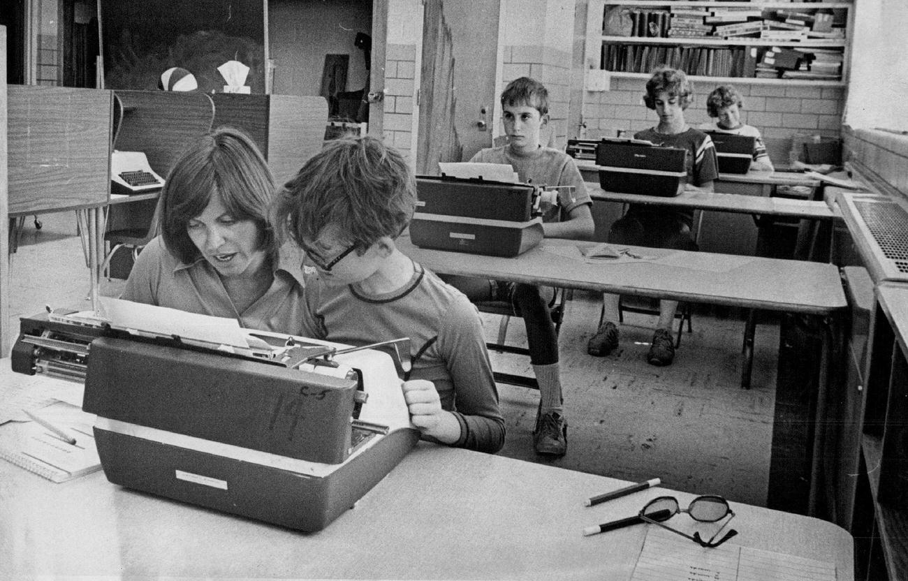 Summer Special Education Typing Class, Littleton, 1977