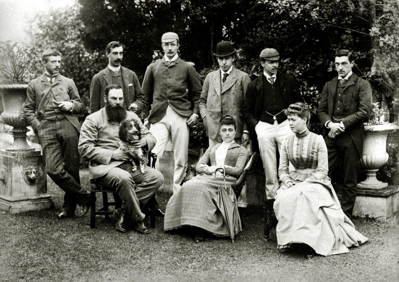 WG Grace and guests at Highmead before a cricket match, Cardiff, 3rd May 1889.