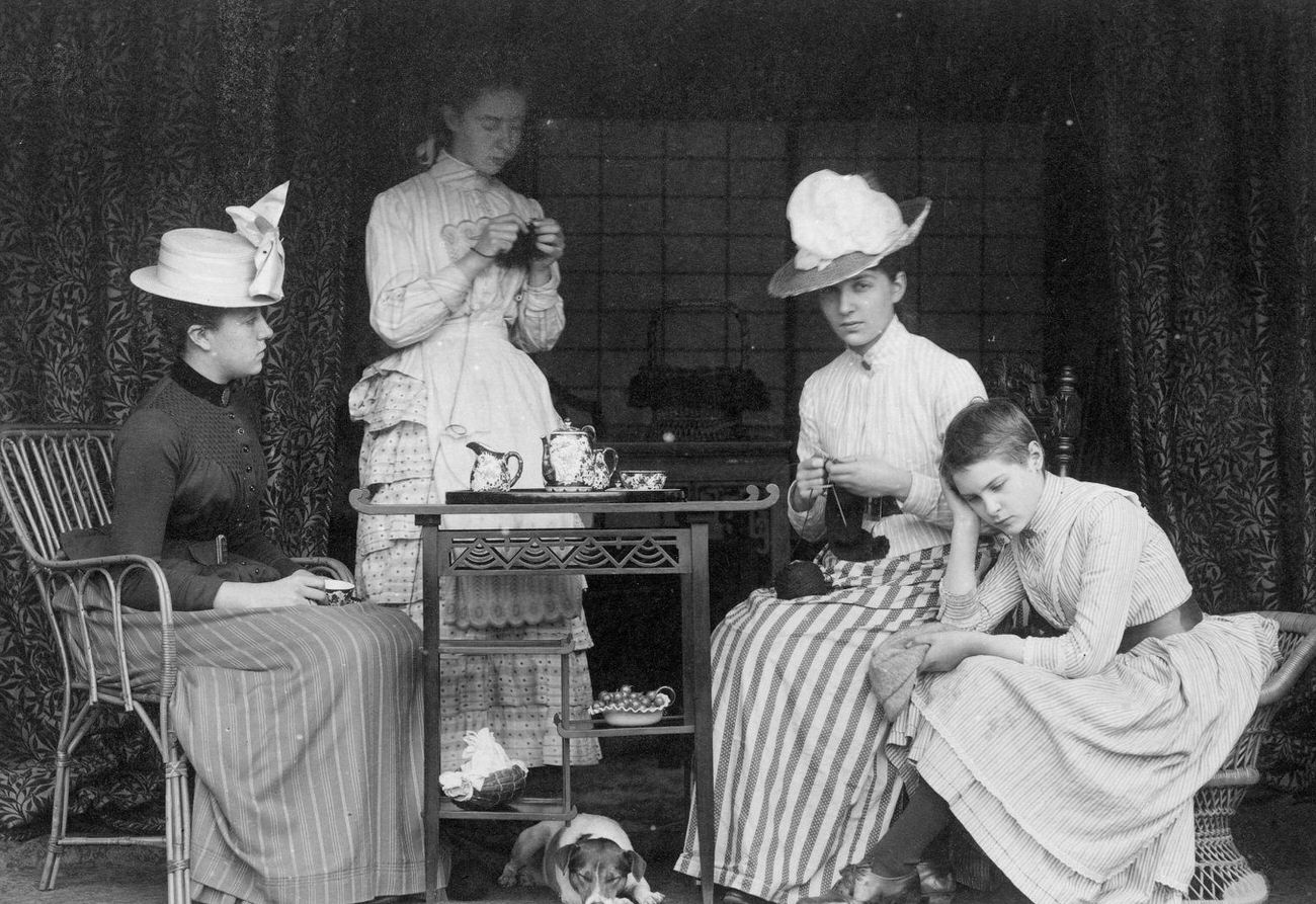 A Victorian tea party, circa 1895.