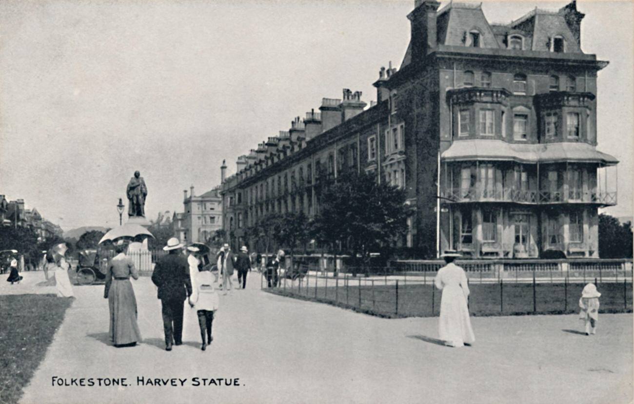 The William Harvey Memorial Statue in Folkestone, Kent, 1890s