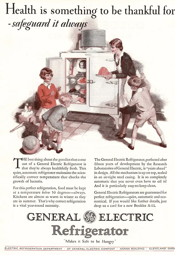 General Electric Refrigerator, 1928.