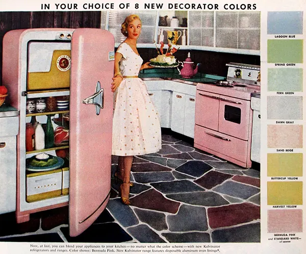 Refrigerator advertisement, 1950s.