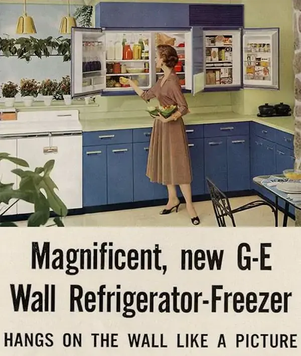 GE Wall Refrigerator, 1955.