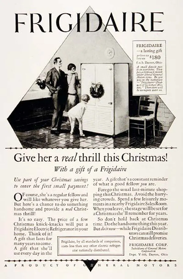 Frigidaire advertisement, 1927.