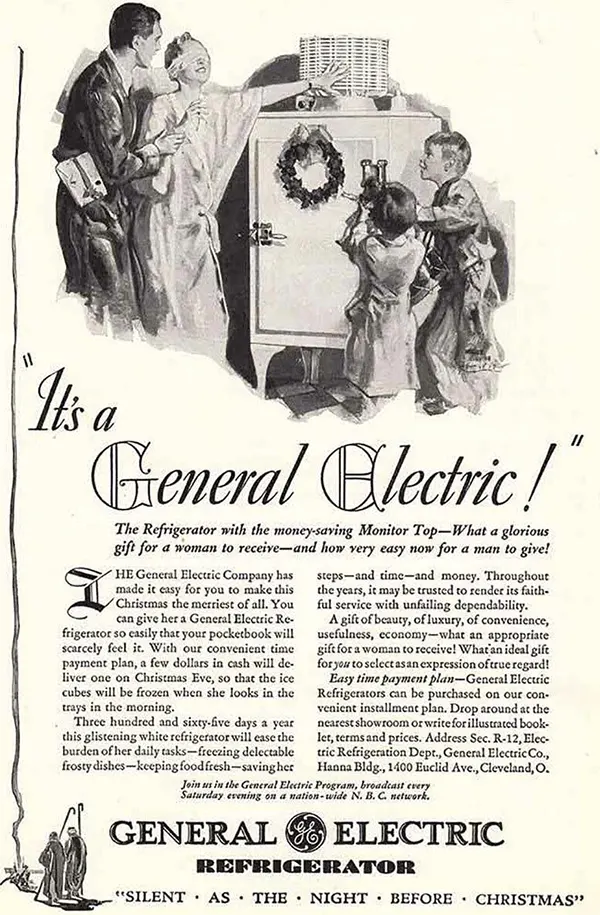 General Electric Refrigerator, 1930.