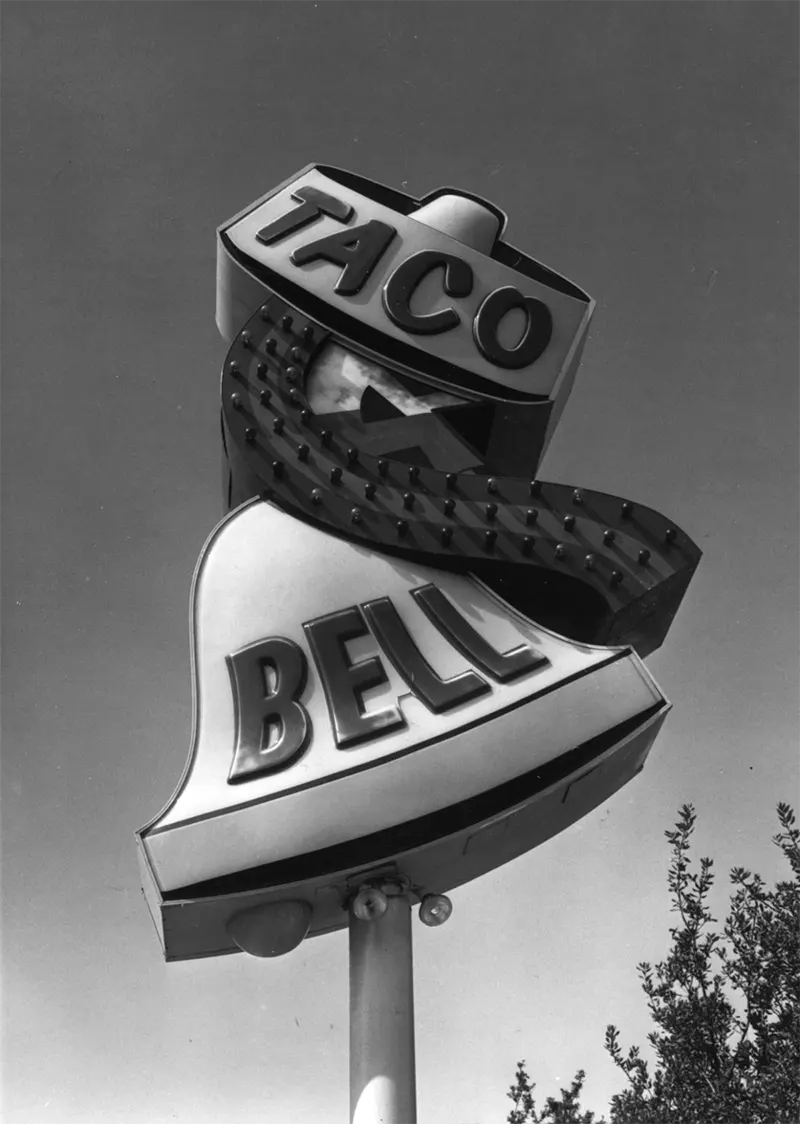 Taco Bell sign, 1980s.