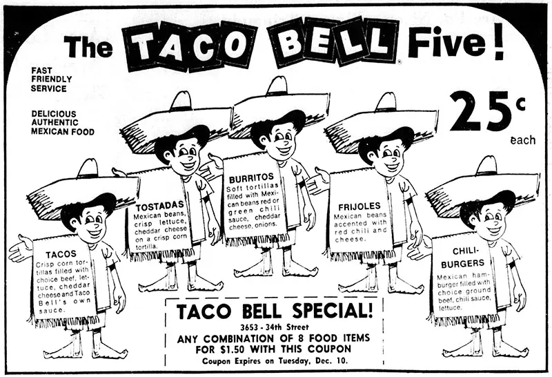 Taco Bell Five, late 1960s.