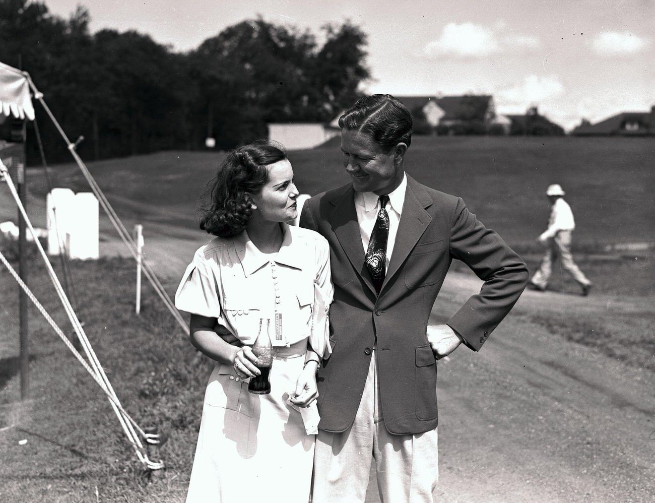 Byron Nelson with Mrs. Nelson, $10,000 Cleveland Open Golf Tournament, August 11.
