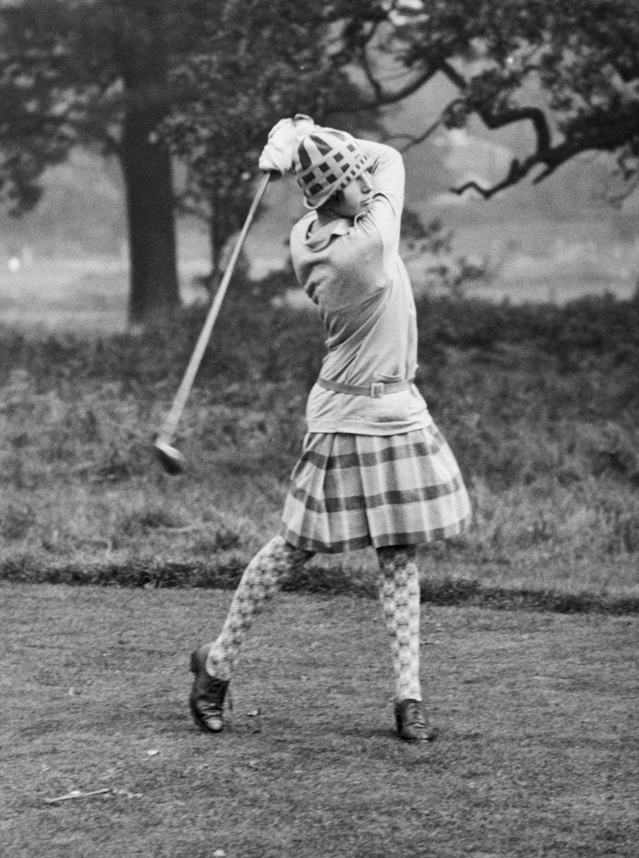 Diana Fishwick in Girls' Golf Championship, Stoke Poges, Buckinghamshire.