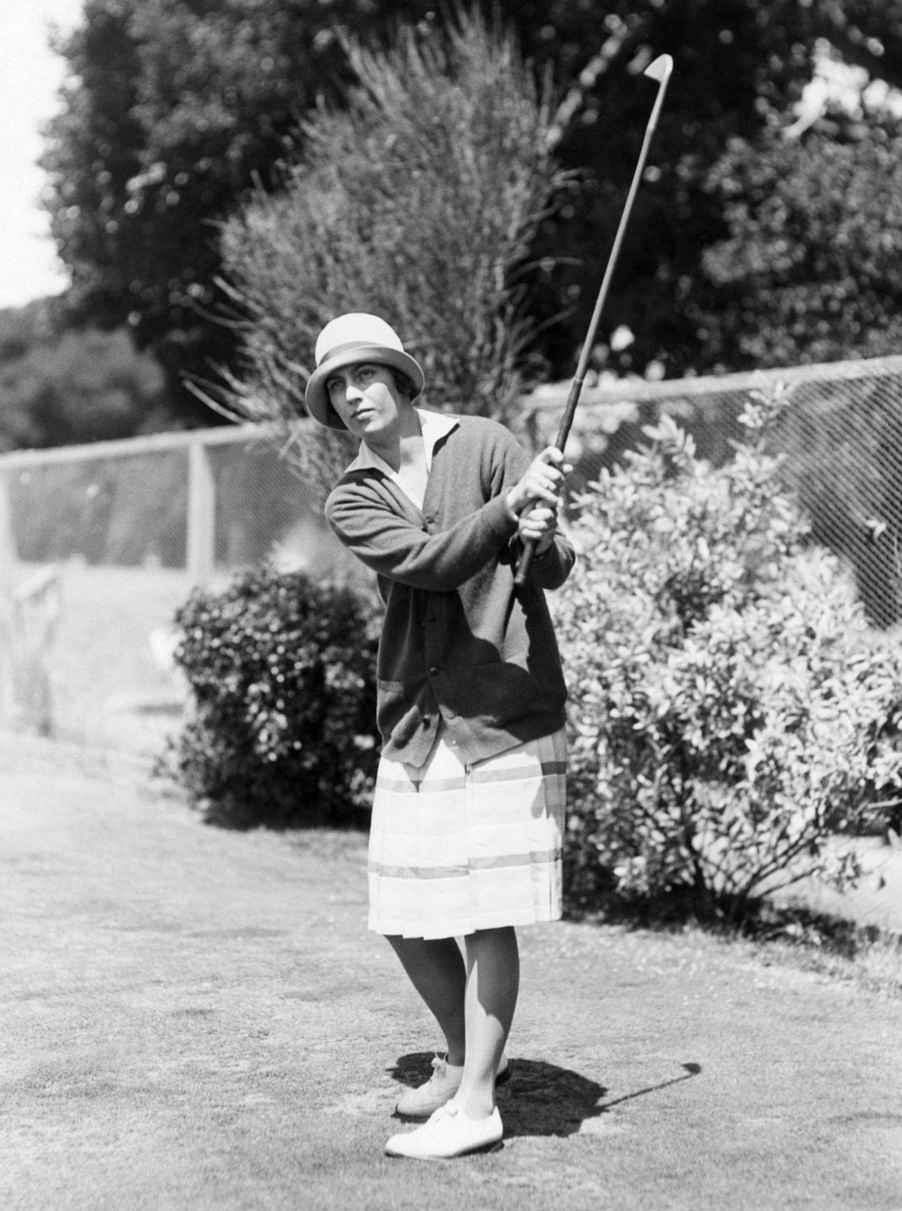 Glenna Collett in action, undated photo.