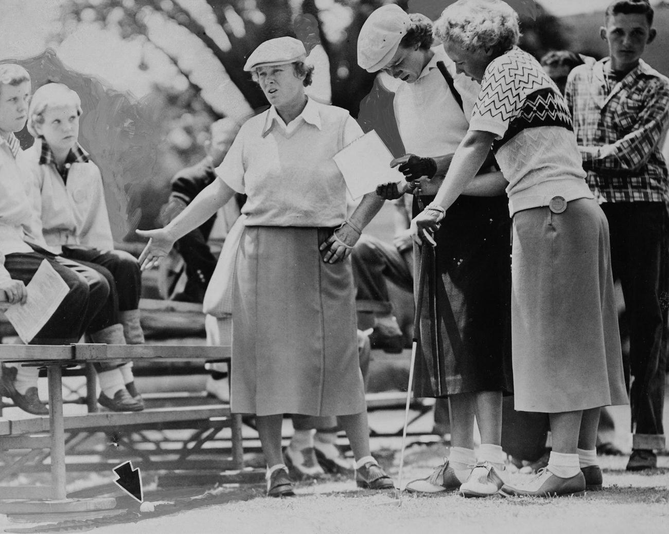 Patty Berg during All-American golf Tourney at Tam O'Shanter.