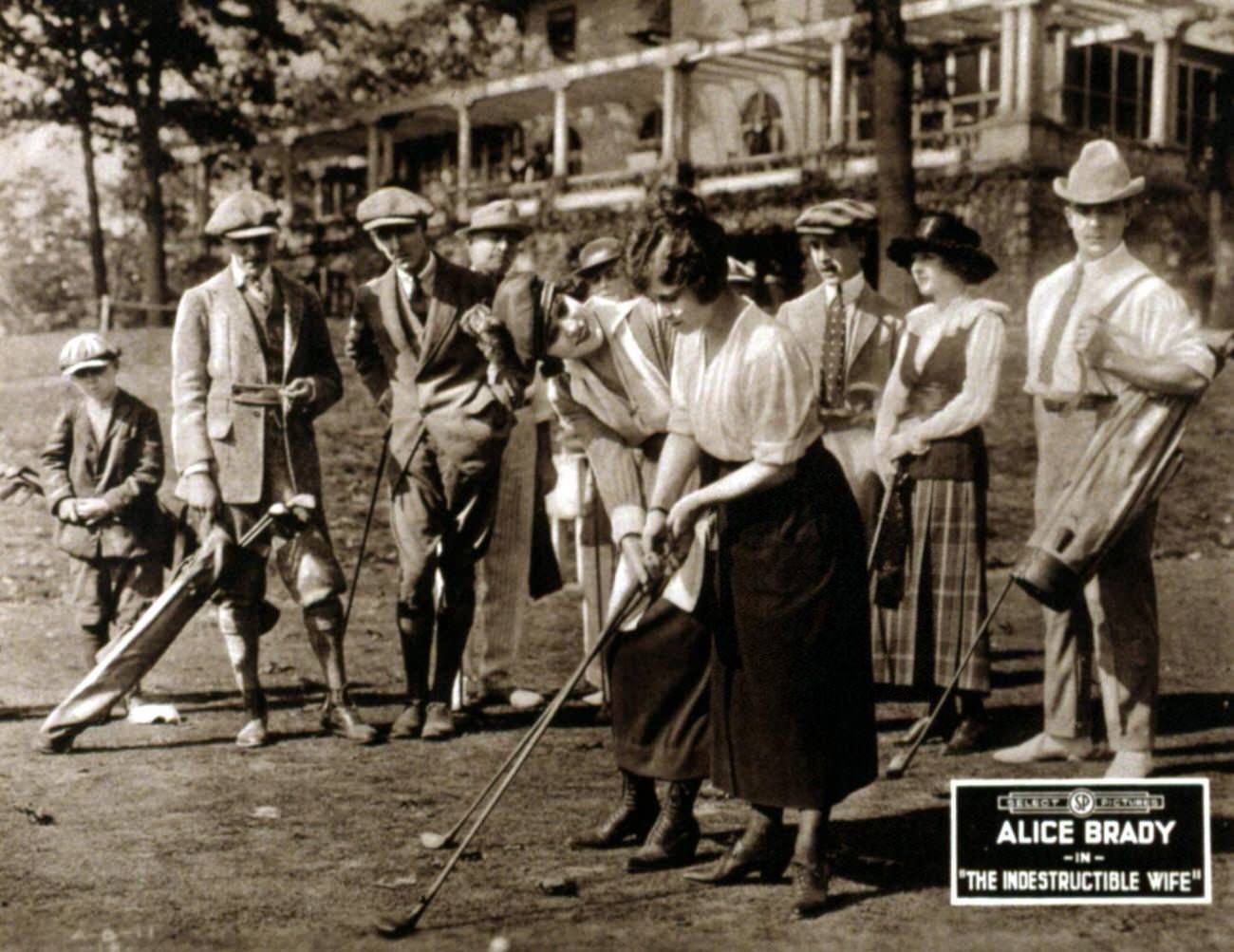 "The Indestructible Wife," lobby card with Alice Brady, 1919.